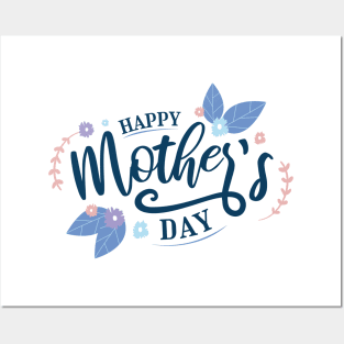 Happy mothers day lettering design Posters and Art